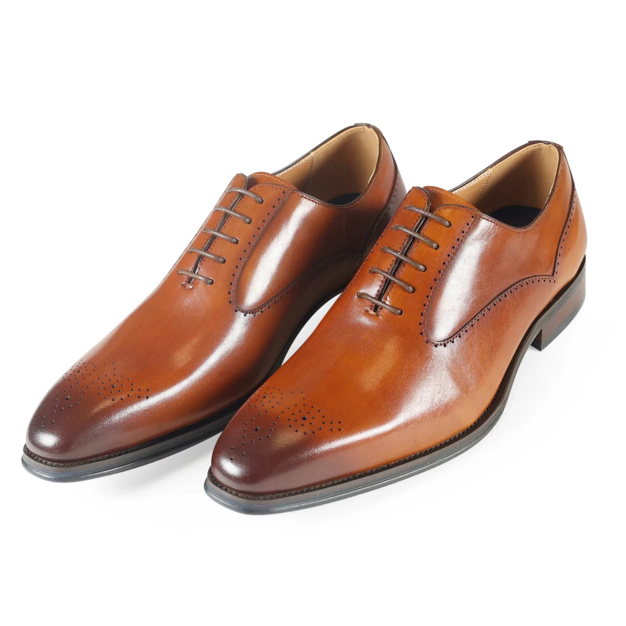 Azor Classic Leather Men's Oxford Shoe Tan: LC RICARDO