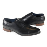 Azor Men's Leather Oxford Shoe Black: LC KENNINGTON