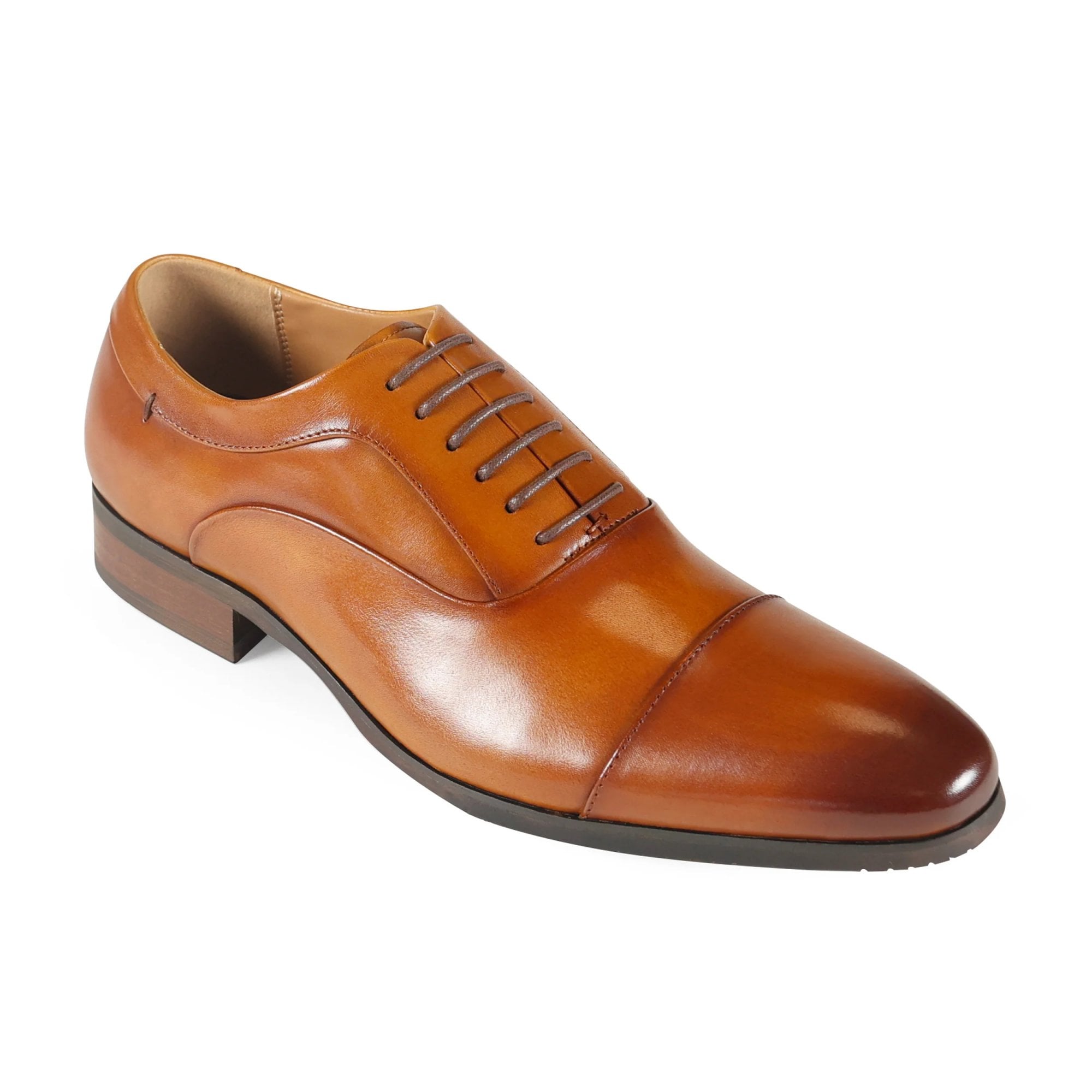 Azor Men's Leather Oxford Shoe Tan: LC KENNINGTON