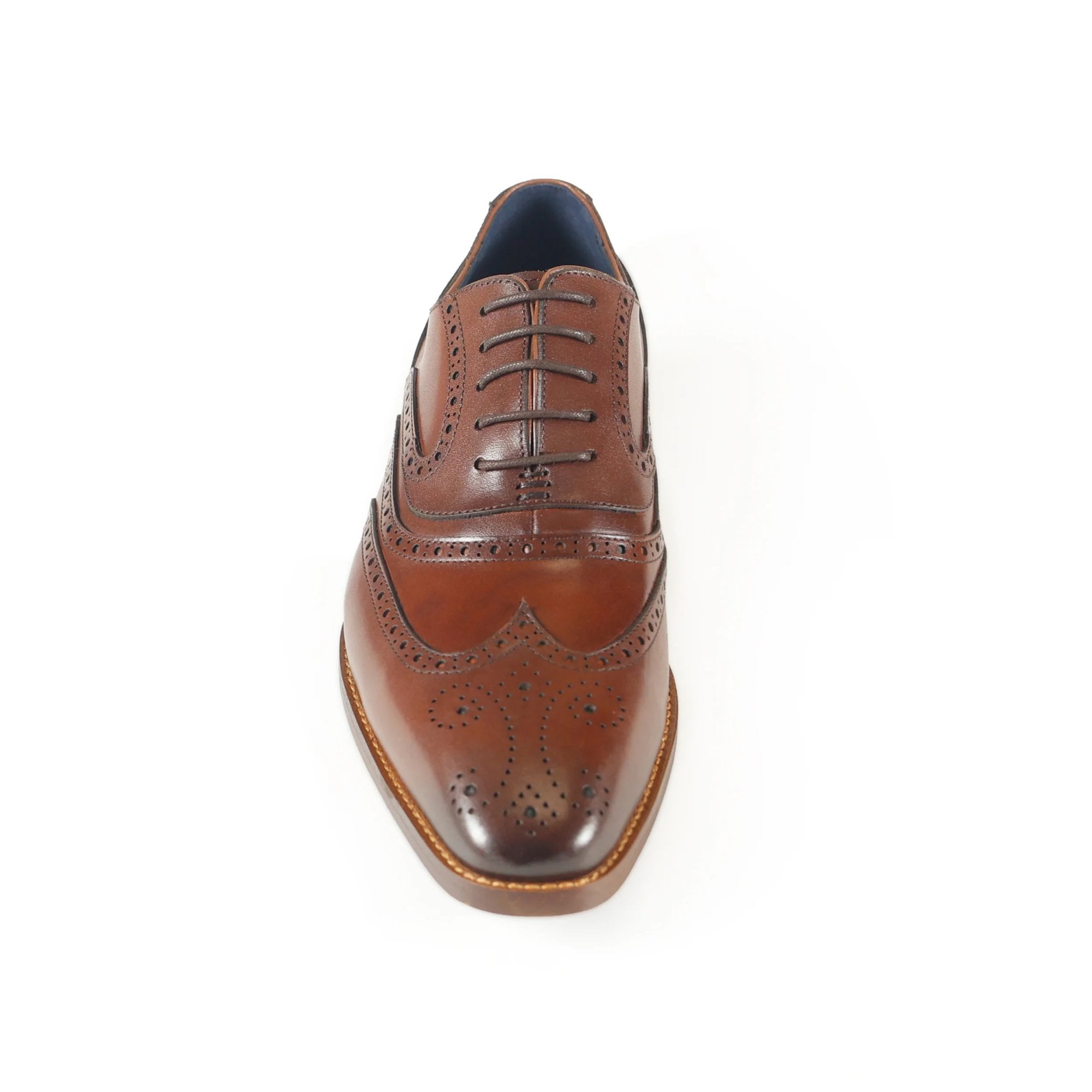 Azor Men's Leather Brogue Shoes Brown: LC ALASKA