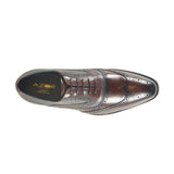 Azor Men's Two Tone Leather Brogue's Brown/Navy: LC WEBSTER