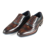 Azor Men's Two Tone Leather Brogue's Brown/Navy: LC WEBSTER