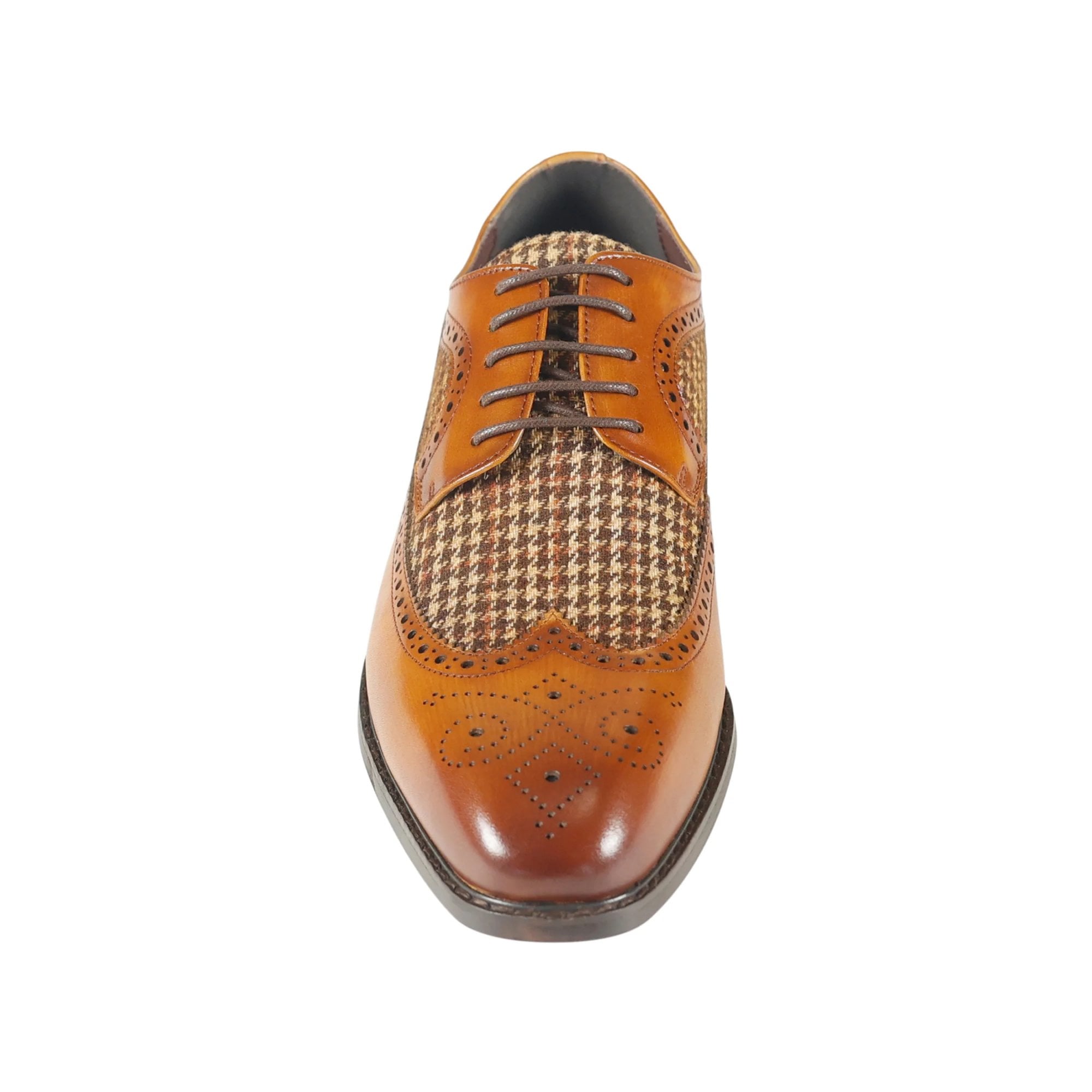 Azor Leather Men's Brogue Shoe Tan: LC CLINT