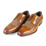 Azor Leather Men's Brogue Shoe Tan: LC CLINT