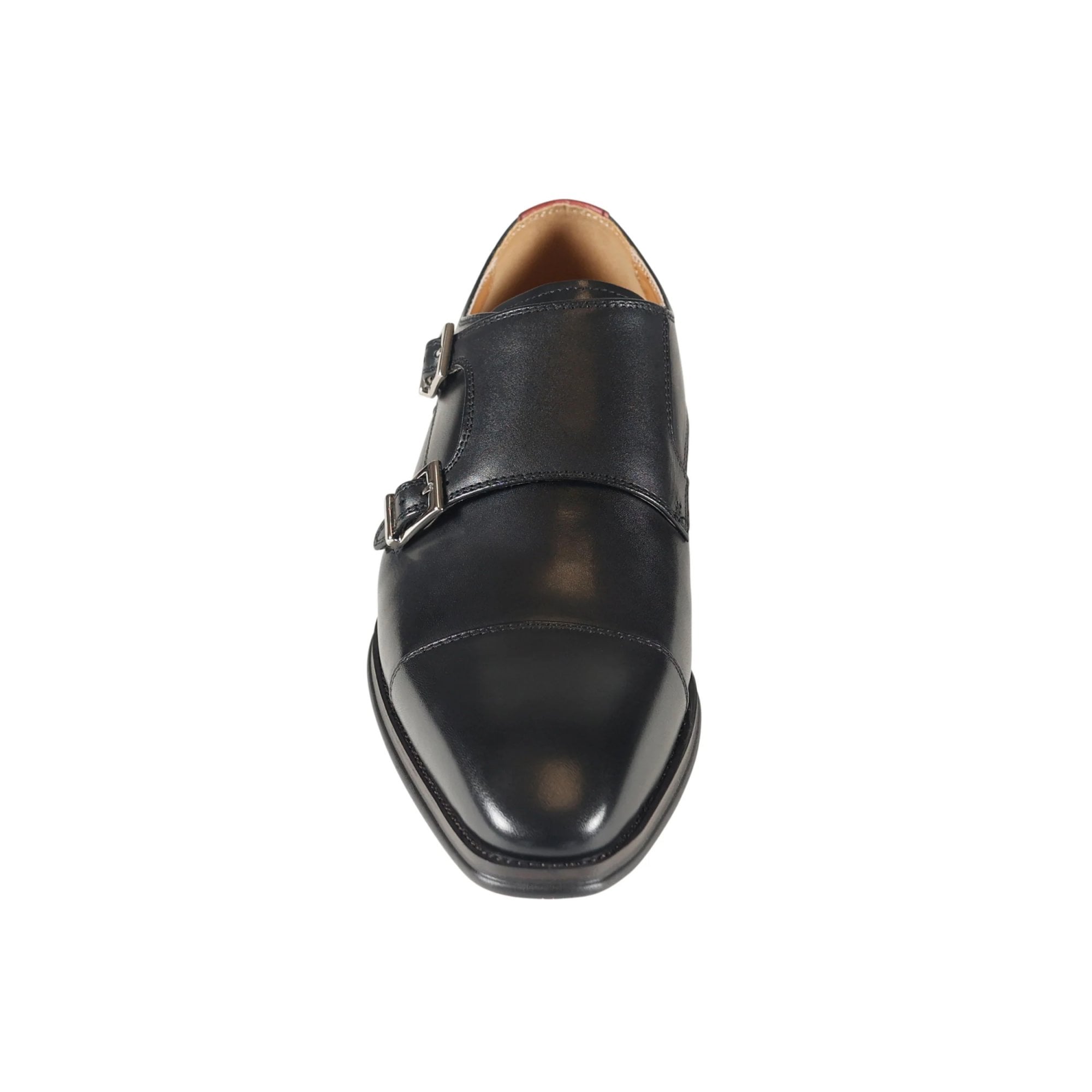 Azor Men's Monk Strap Shoes Black: LC LOMBARDY