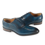 Azor Leather Men's Oxford Shoe Navy: LC GENEVA