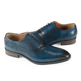 Azor Leather Men's Oxford Shoe Navy: LC GENEVA