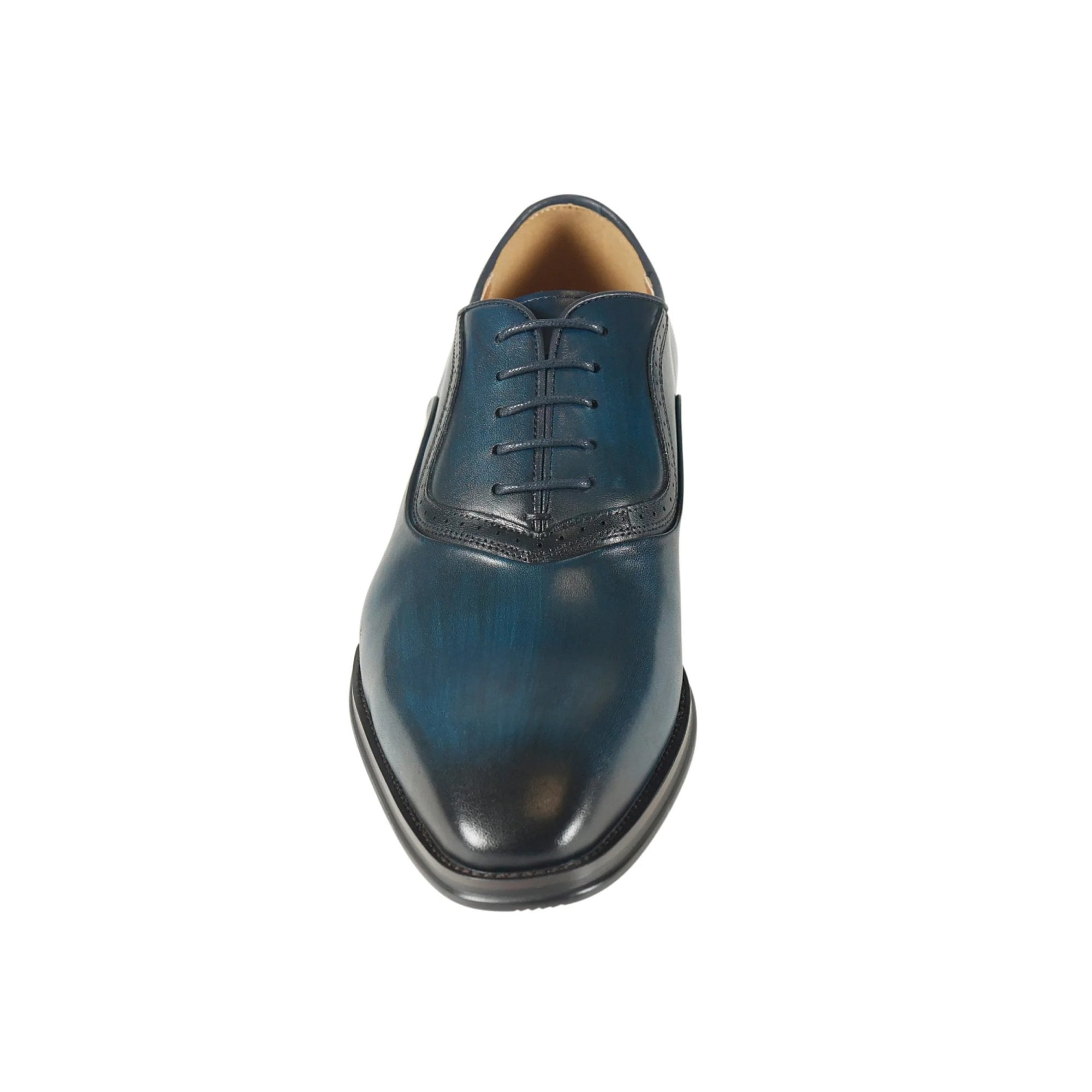 Azor Leather Men's Oxford Shoe Navy: LC GENEVA