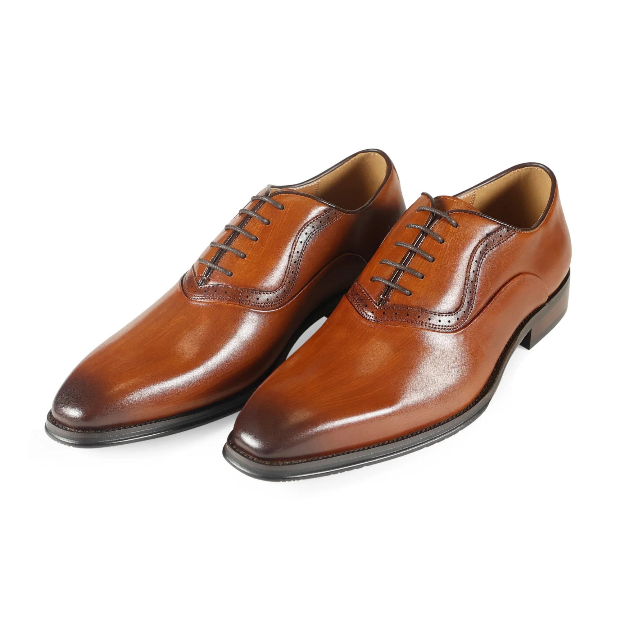 Azor Leather Men's Oxford Shoe Tan: LC GENEVA