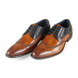Azor Classic Men's Two Tone Brogue Shoe Tan/Navy: LC MISSORI