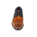 Azor Classic Men's Two Tone Brogue Shoe Tan/Navy: LC MISSORI