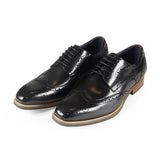 Azor Men's Classic Wingtip Shoe Black: LC VENEZIA