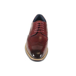 Azor Men's Classic Wingtip Shoe Burgundy: LC VENEZIA