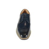 Azor Men's Classic Wingtip Shoe Navy: LC VENEZIA