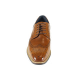 Azor Men's Classic Wingtip Shoe Tan: LC VENEZIA