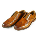 Azor Men's Wingtip Brogue Shoe Tan: LC RICHMOND