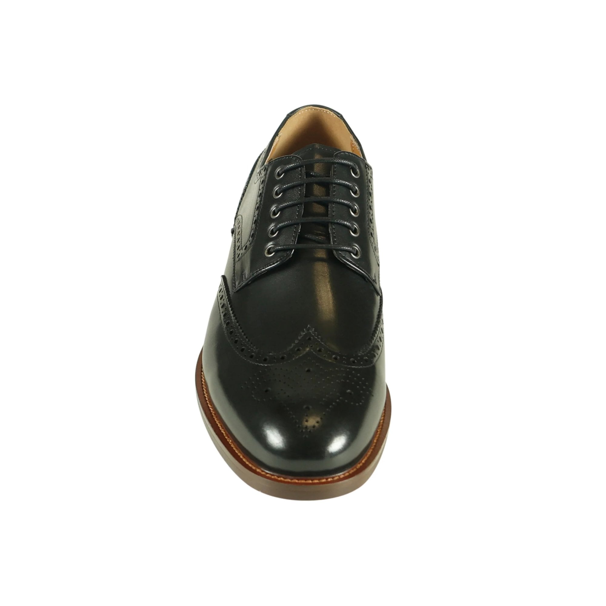 Azor Men's Wingtip Brogue Shoe Black: LC RICHMOND