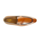 Azor Men's Leather Slip-on Shoe Tan: LC MILAN