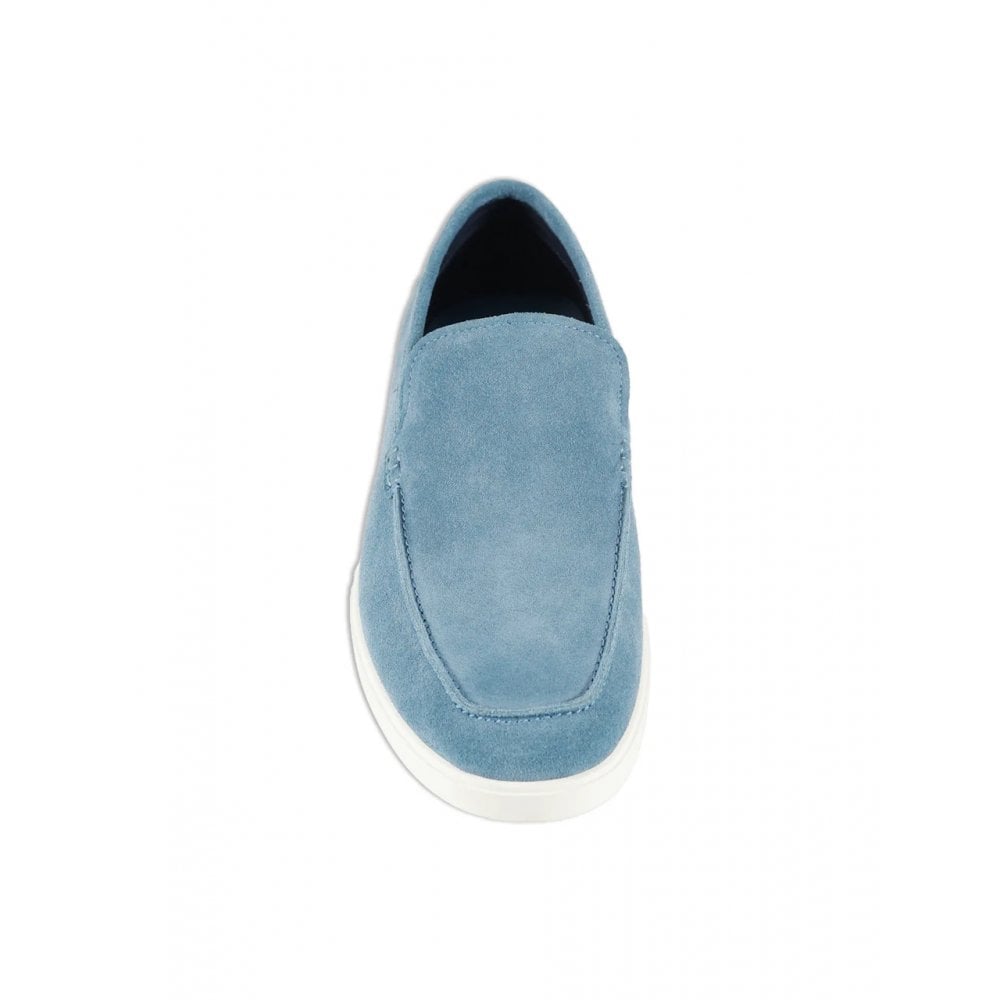 Azor Men's Suede Versatile Loafer Light Blue: LC SAVONA