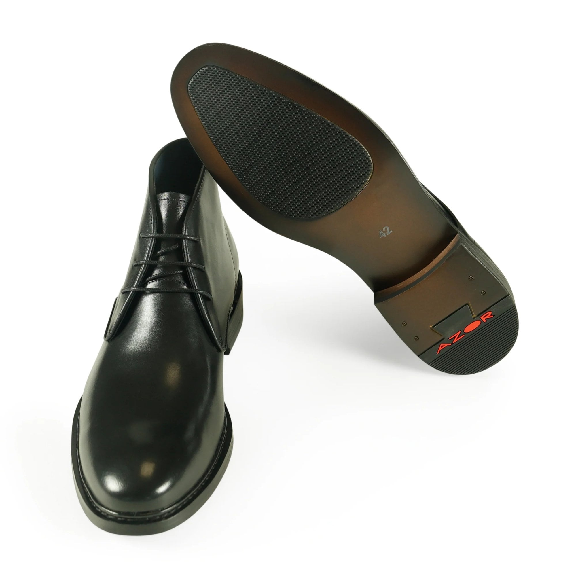 Azor Men's Leather Chukka Boot Black: LC CRETE