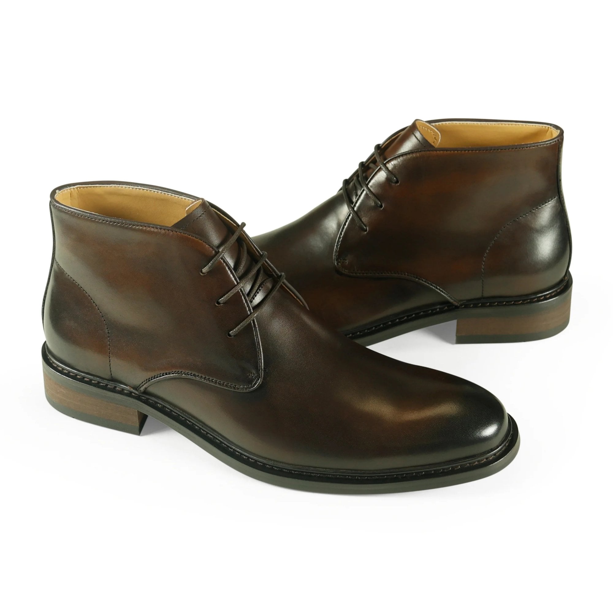 Azor Men's Leather Chukka Boot Brown: LC CRETE