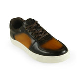 Azor Men's Leather Low-top Trainer Tan: LC NIKO