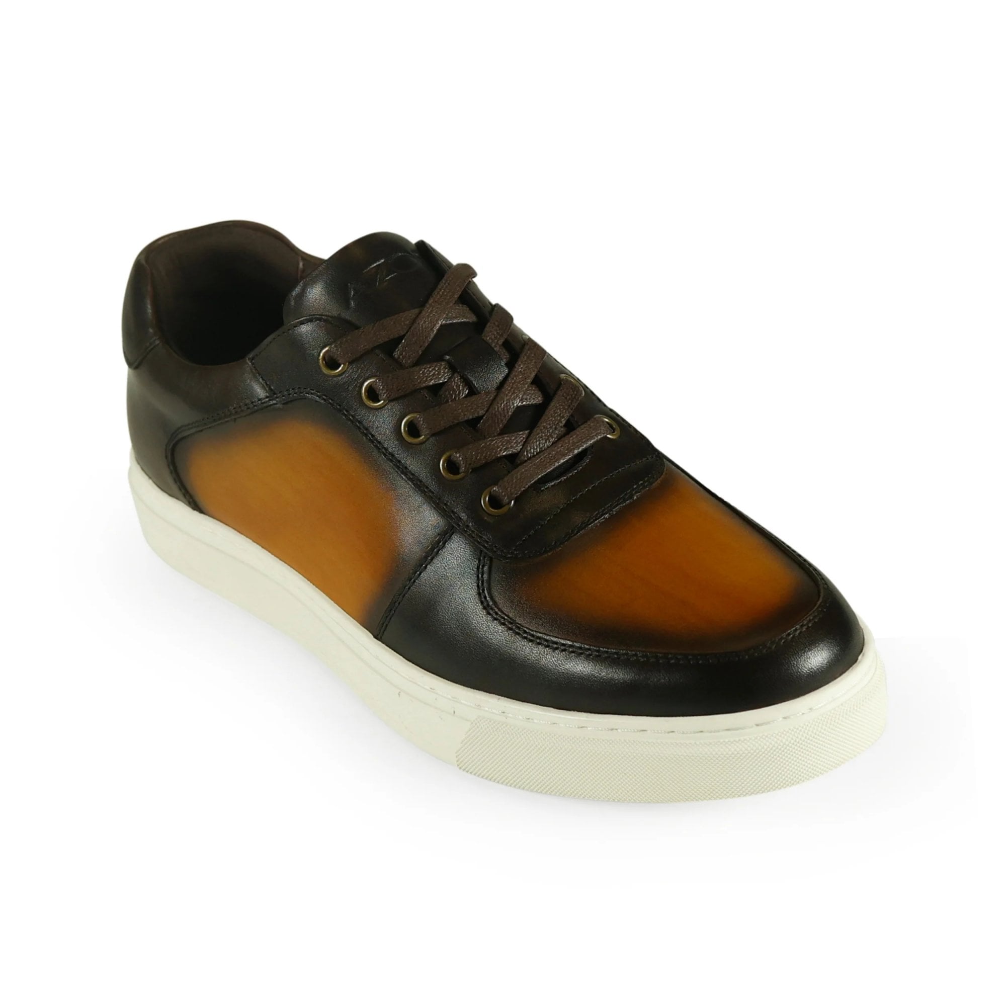 Azor Men's Leather Low-top Trainer Tan: LC NIKO