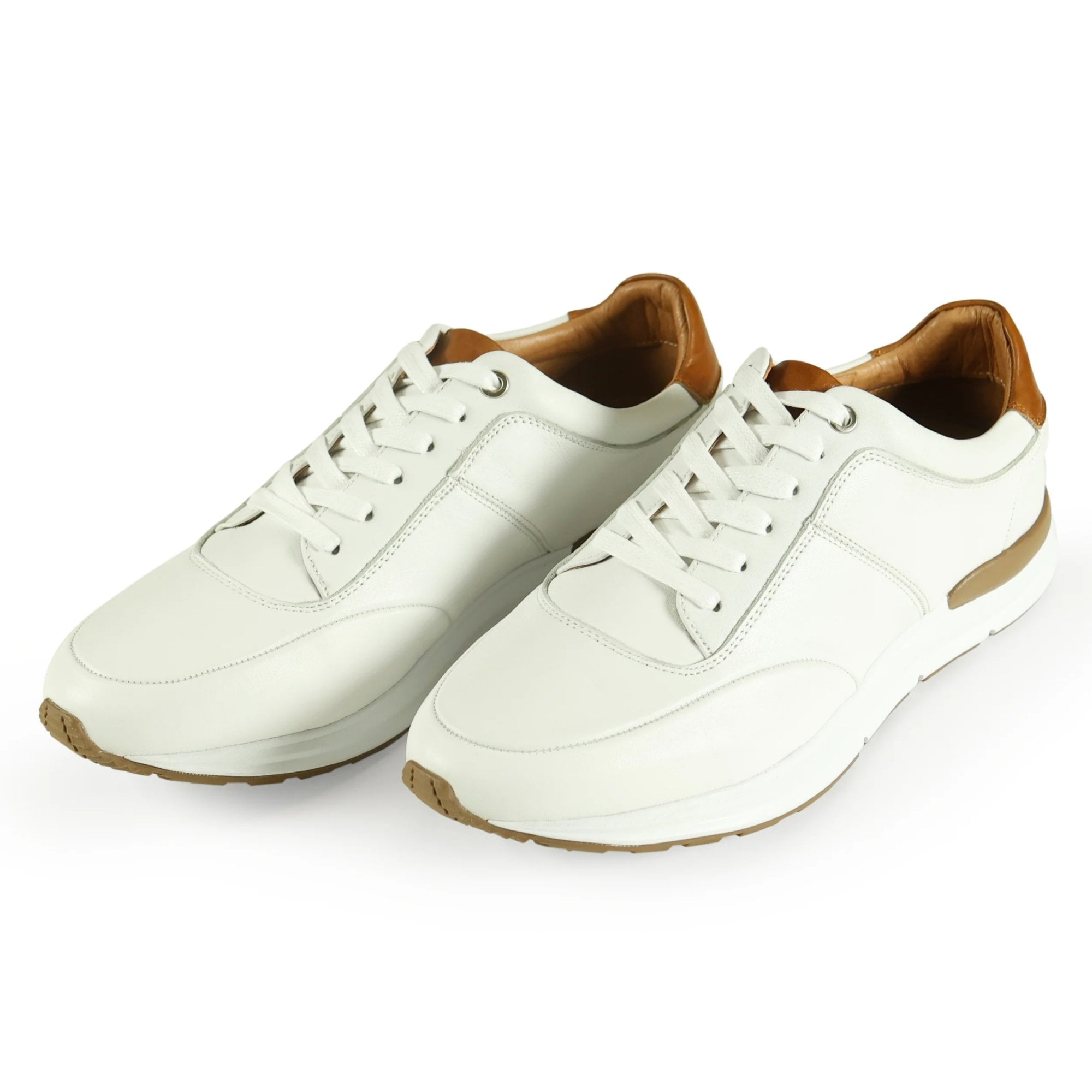 Azor Men's Premium Leather Trainer Off White: LC CALABRIA