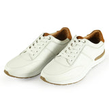 Azor Men's Premium Leather Trainer Off White: LC CALABRIA