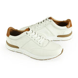 Azor Men's Premium Leather Trainer Off White: LC CALABRIA