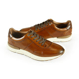 Azor Men's Premium Leather Trainer Tan: LC CALABRIA