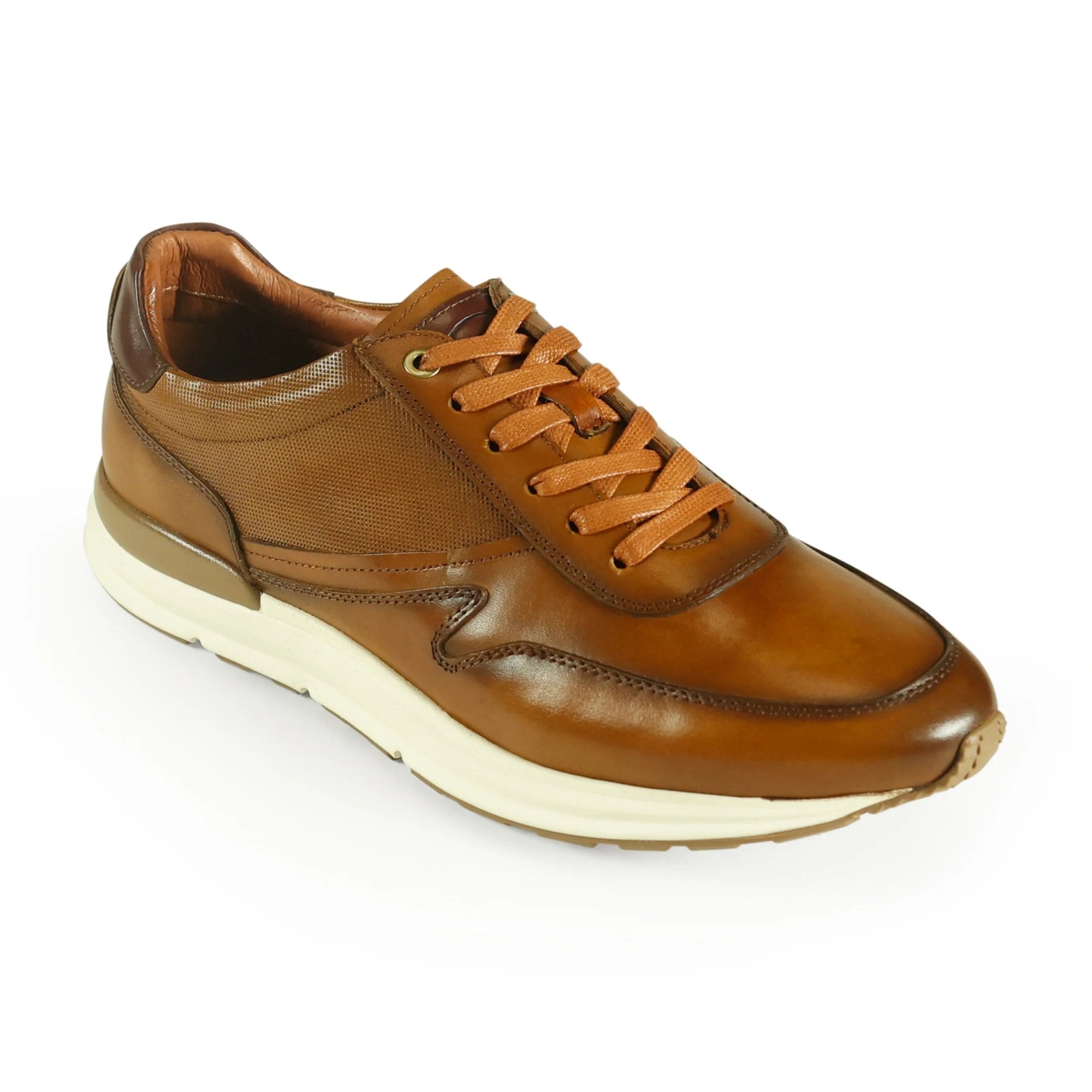Azor Men's Modern Casual Trainer Tan: LC CAPRI