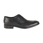 Front Classic Men's Leather Brogue Shoe Black: Diego