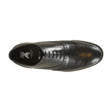Front Classic Men's Leather Brogue Shoe Black: Diego