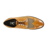 Front Men's Leather Tweed Brogues Tan/Tweed: Chester