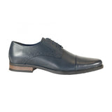 Front Classic Men's Derby Shoe Navy: Mario