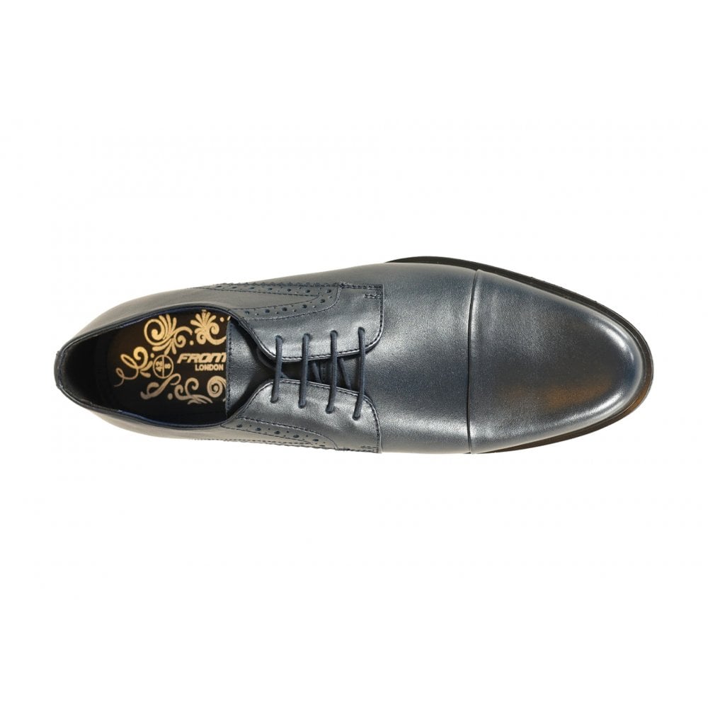 Front Classic Men's Derby Shoe Navy: Mario
