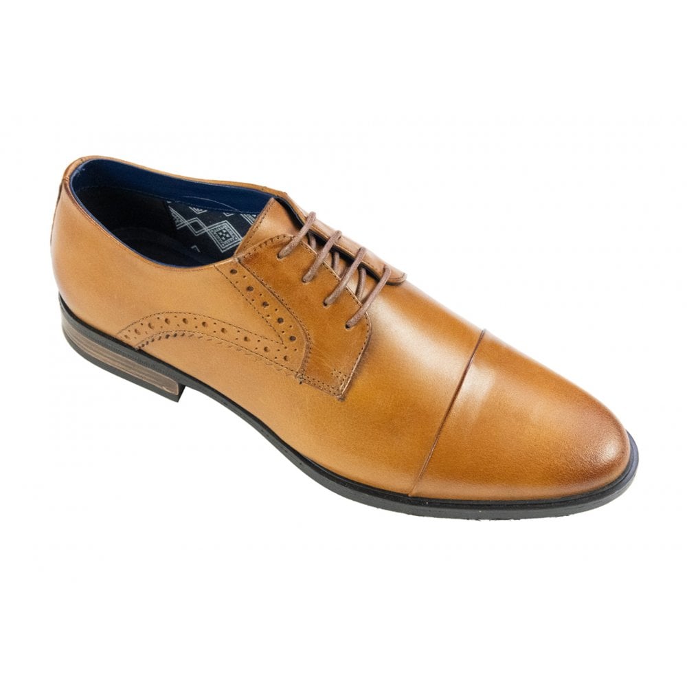 Front Classic Men's Derby Shoe Tan: Mario