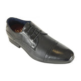 Front Men's Smart Plain Shoe Black: LC Rambla