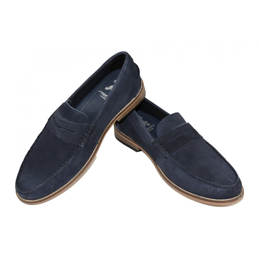 Front Men's Penny Loafer Navy: LC JONES