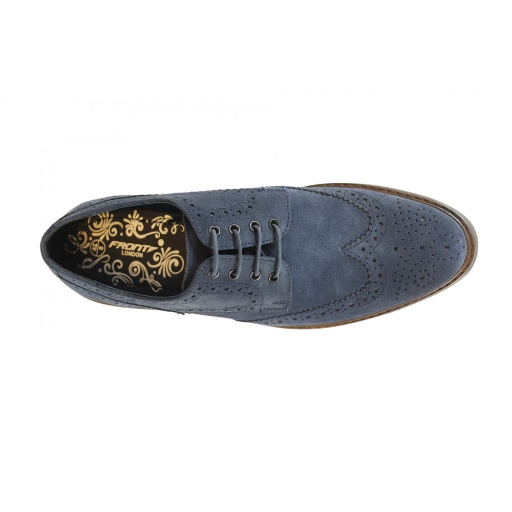 Front Men's Wingtip Brogues Navy: LC BALHAM