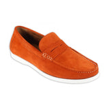 Front Men's Smart Leather Loafer Orange: LC DOUG
