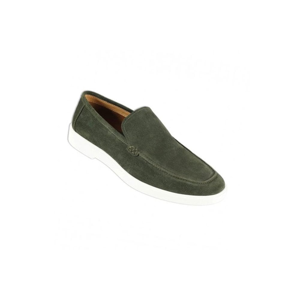 Azor Men's Suede Versatile Loafer Green: LC SAVONA