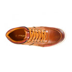 Front Men's Casual Leather Lace-up Trainers Tan: LC RENZO
