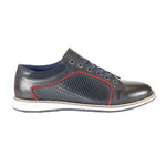 Front Men's Laced Trainer Shoes Navy: LC GINO