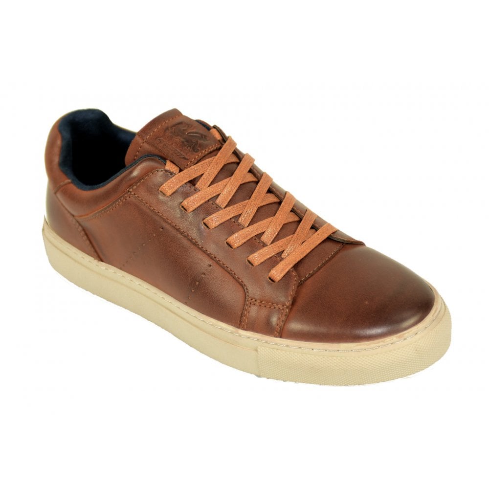 Front Men's Everyday Lace Trainers Tan: LC BRONX