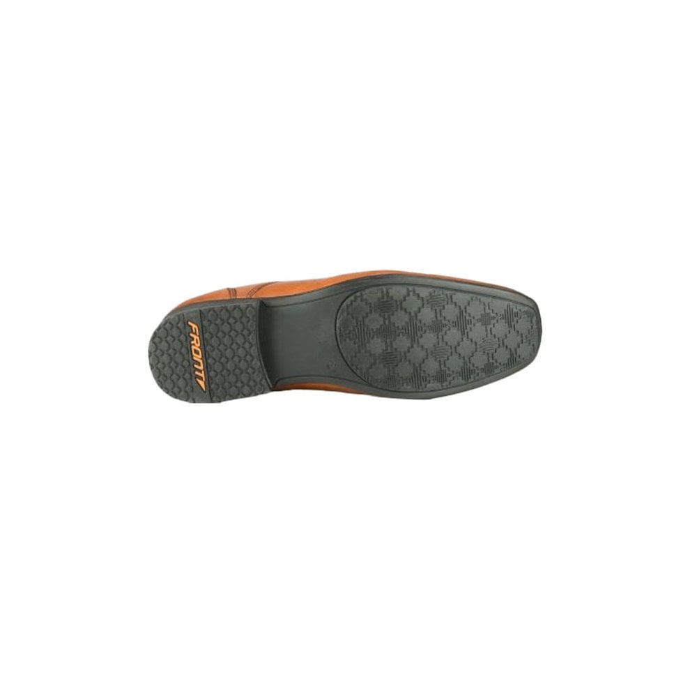 Front Men's Square Toe Derby Shoe Tan: LC Snowden