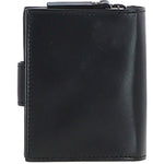 Ashwood Women's Leather Purse with Turnlock & Zip Pocket Black :V-90