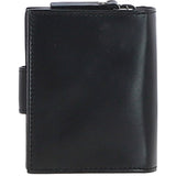 Ashwood Women's Leather Purse with Turnlock & Zip Pocket Black :V-90