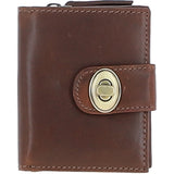 Ashwood Women's Leather Purse with Turnlock & Zip Pocket Brown :V-90